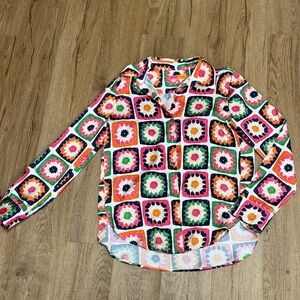 Vilagallo Print Blouse, EUC Size 36 (M) So Beautiful